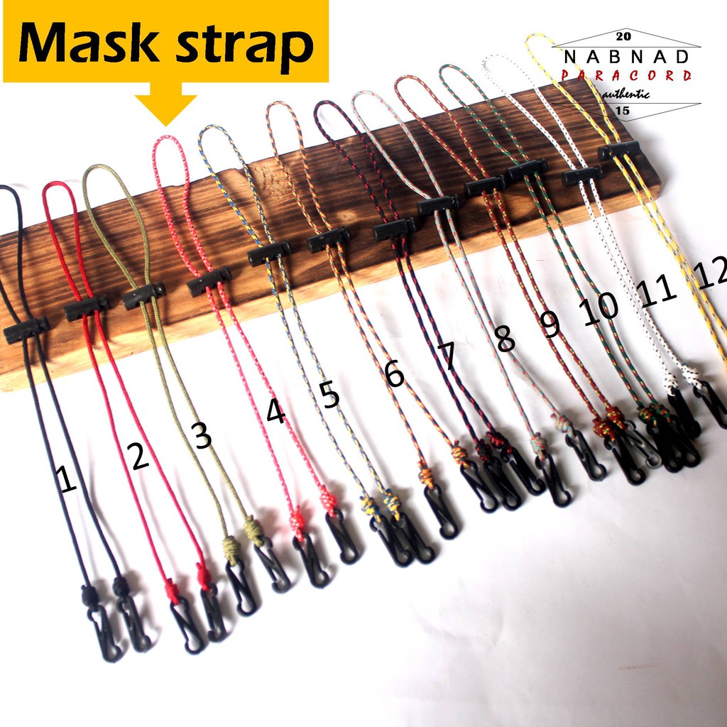 Thomgear Khusus Grosir Tali Masker Pengait Masker Mask Strap Paracord Lokal Indonesia Prusik 2 Mm