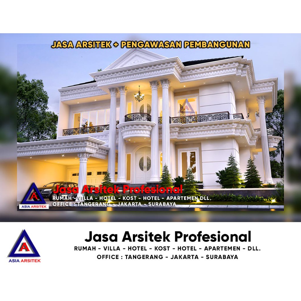 Jasa Arsitek Desain Rumah Classic Mewah Di Fatmawati Cilandak Jakarta Selatan