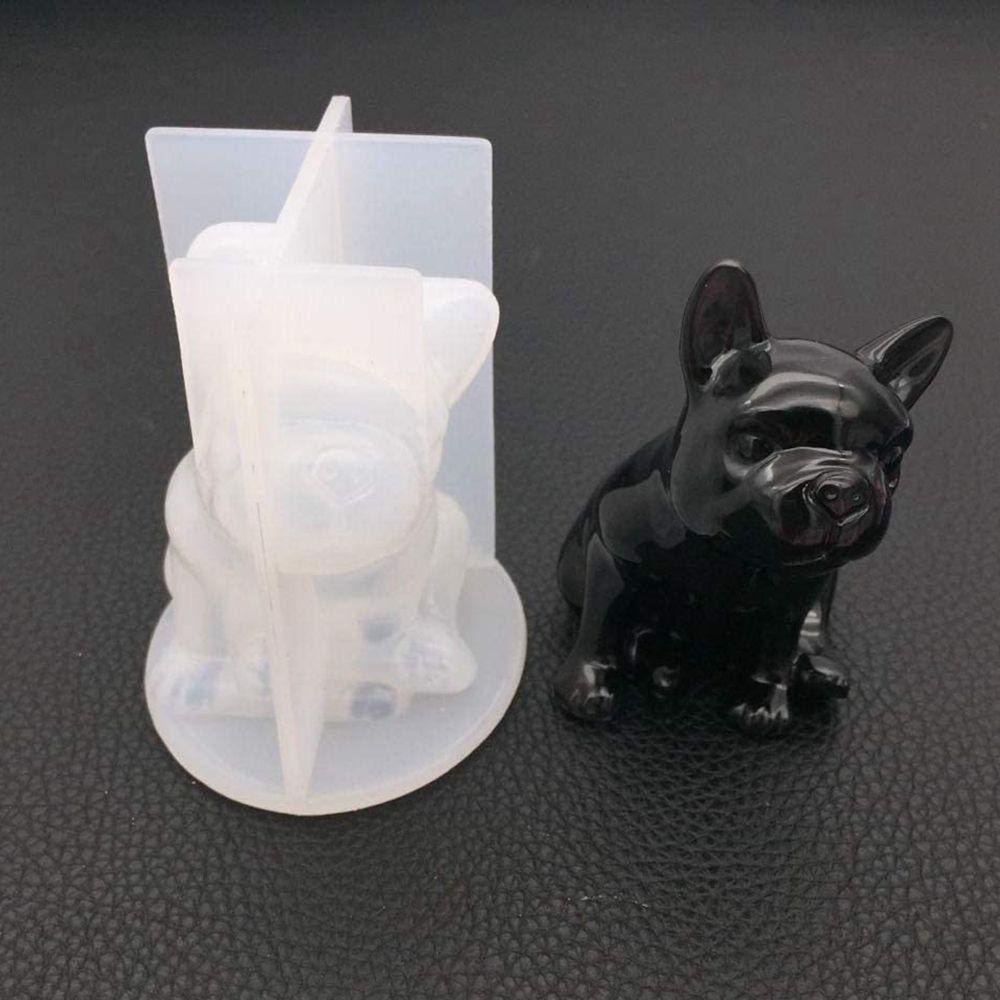 [Elegan] French Bulldog Cetakan Lucu DIY Untuk Dekorasi Kue Pembuatan Sabun Perhiasan Kalung Plester Kucing Anjing Resin Casting Cetakan