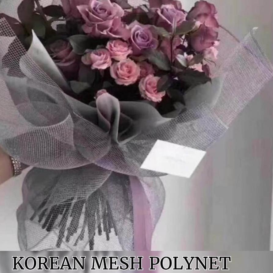 

Flash Sale - KERTAS JARING BUKET BUNGA / FLOWER WRAPPING PAPER MESH POLYNET / KOREAN MESH POLYNET