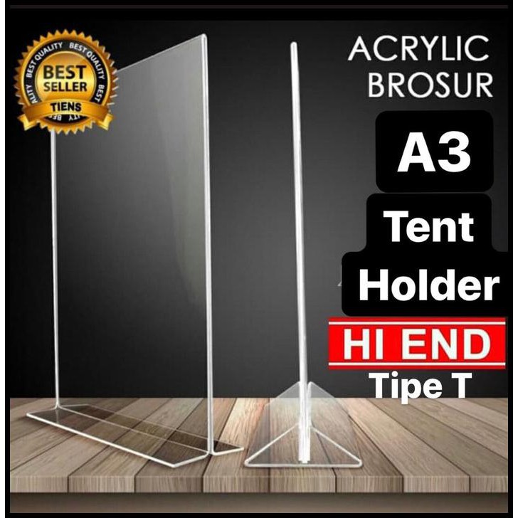

Acrylic Tent Holder / Akrilik Tent Card A3 Tempat Brosur Meja / A3 T