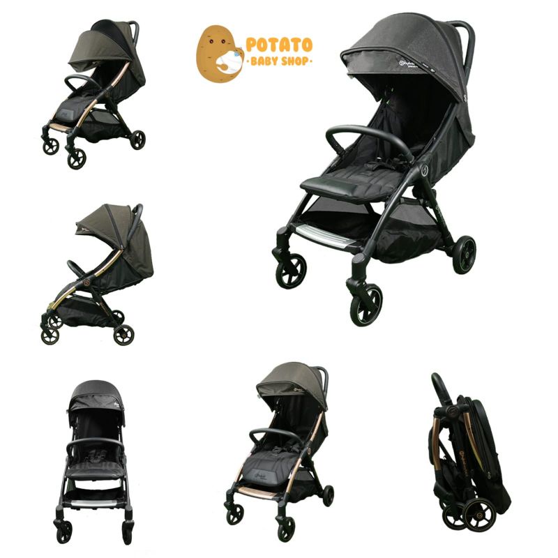 Hybrid Cabrio Ezyfold II Stroller rosegold &amp; silver grey