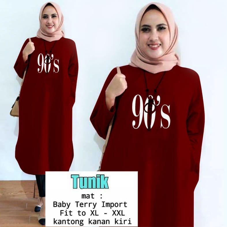 TUNIK 90 S / TUNIK MAMACHI / TUNIK POLOS/ TUNIK CEWEK / TUNIK PANJANG / TUNIK MOTE / TUNIK MUSLI