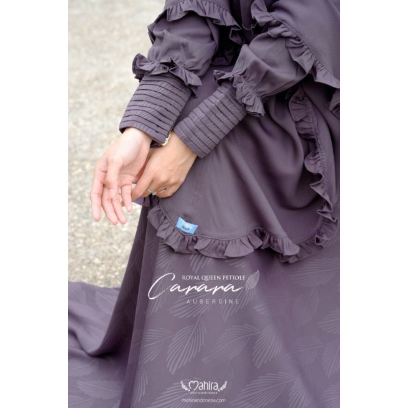 CARARA AUBERGINE GAMIS TERBARU MAHIRA/GAMIS SERIES EMBOS DENGAN RUFFLE ORIGINAL MAHIRQ INDONESIA