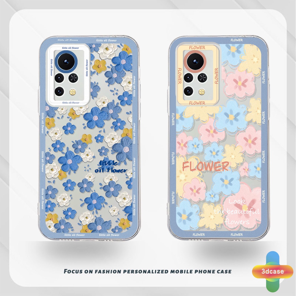 Case HP Infinix Hot 10 11 Play 10 10t 10s NFC 10i 9 Pro 10 Lite 11 Plus Hot 9 Play 11 11S NFC Infinix Smart 6 5 4 4C 5 Pro Tencno Spark 5 PRO A15 A16 A9 A5 A7 A5S Y12 Y20 Y15S Y21S A12 Shockproof little oil flower Camera Lens Protection Phone Case