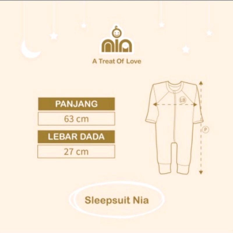 Sleepsuit Bayi (NIA) 6-12 Bulan