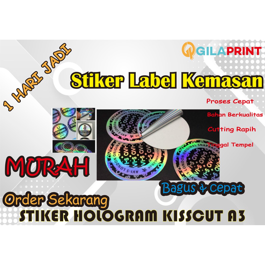 

STIKER LABEL HOLOGRAM/STIKER CUTTING TERMURAH