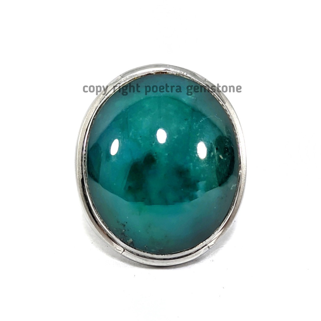 Natural Batu Akik Bacan Big Size Ring Monel BC01