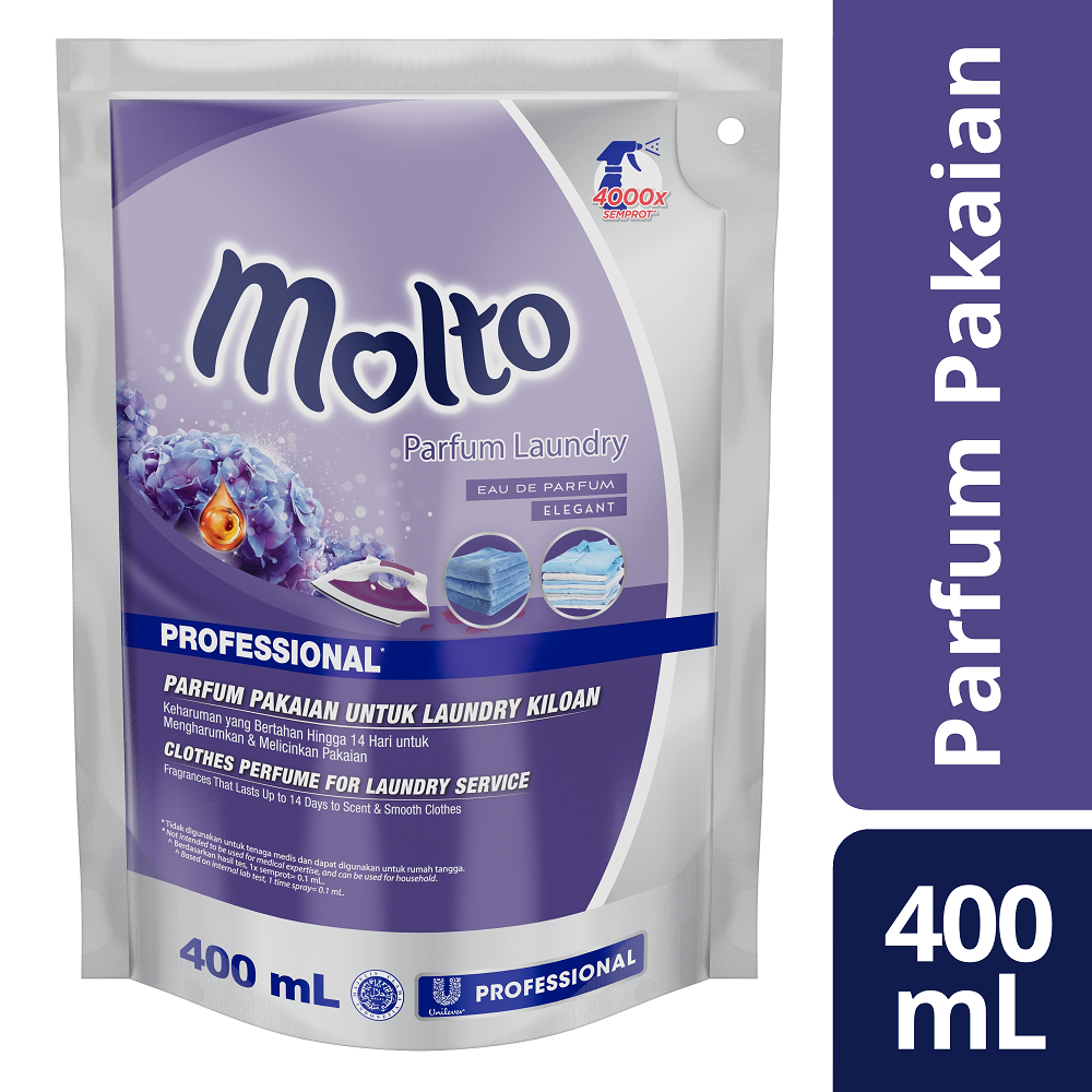 Molto Professional Perfume Spray Purple Parfum Laundry 400 ML