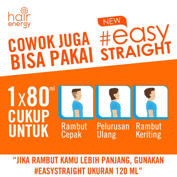 Makarizo Hair Energy Easy Straight - Pelurus Rambut / Makarizo Easy Straight uk 80ml dan 120ml