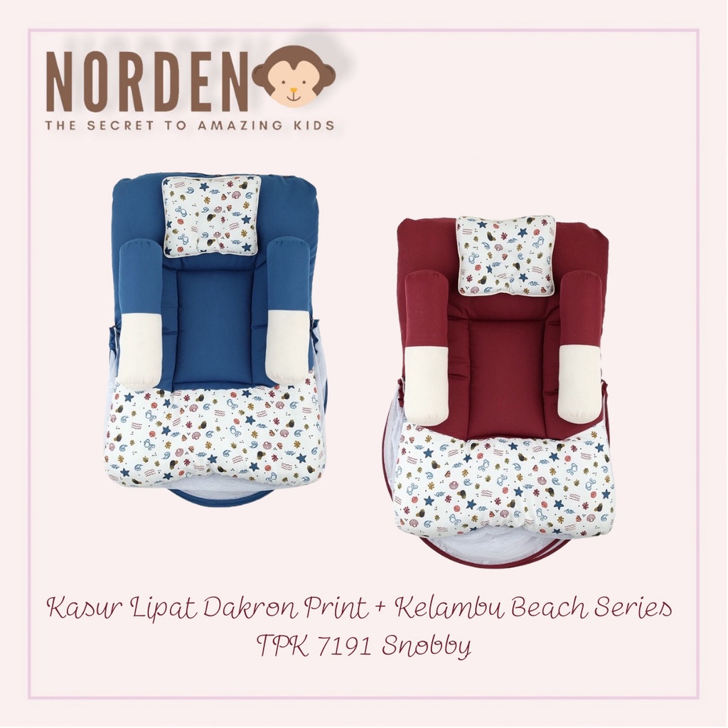 Kasur Lipat Bayi Dakron Print + Kelambu Beach Series TPK 7191 Snobby