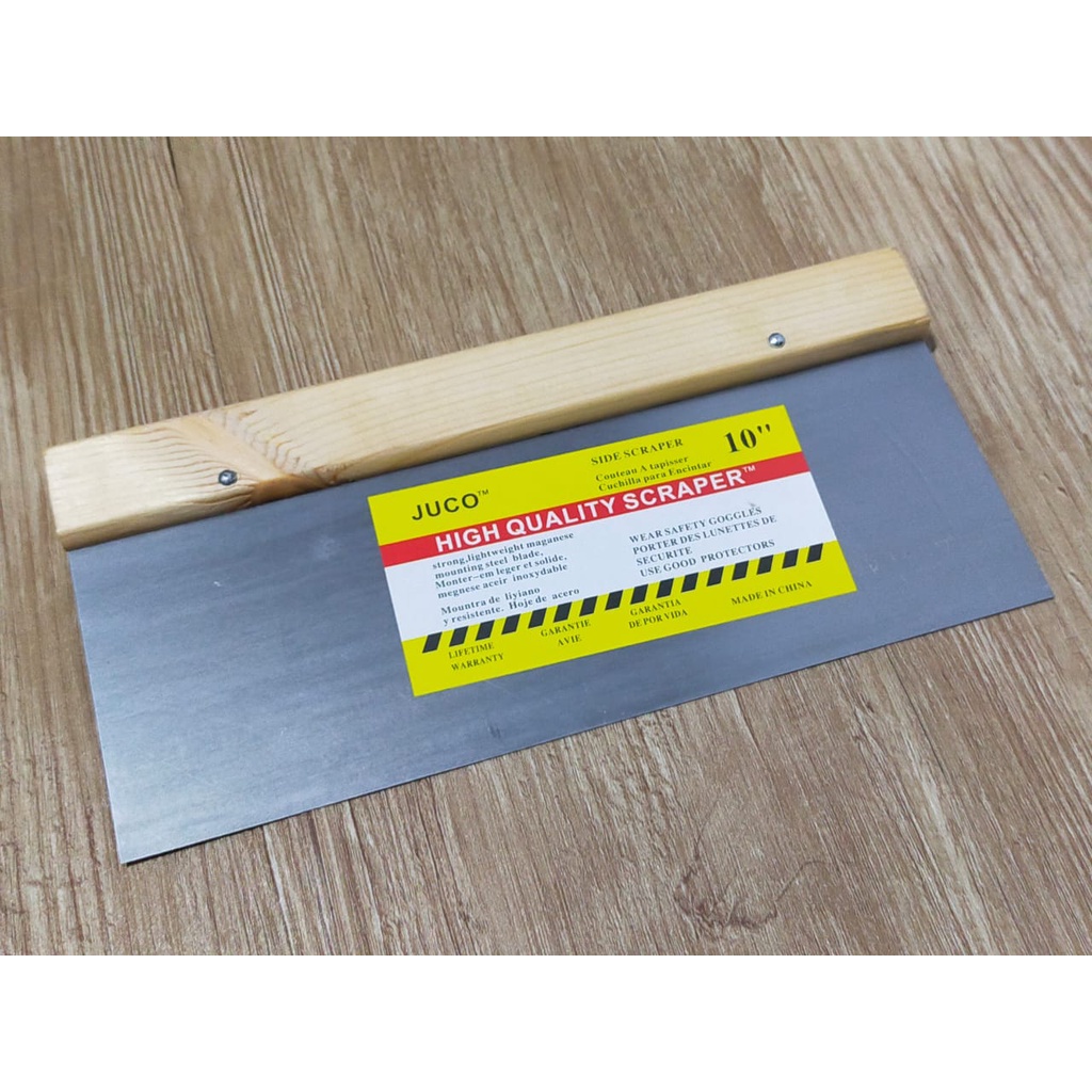 Kape Gypsum 10 Inch Scraper Gagang Kayu Kape Dempul Juco