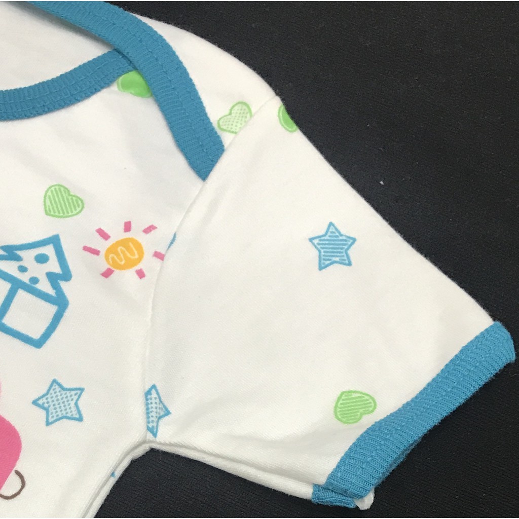 BAYIe -  Baju Bayi Romper/Jumper/Jumpsuit Segitiga PUTIH RYN usia 0 - 6 bulan 100% katun DK