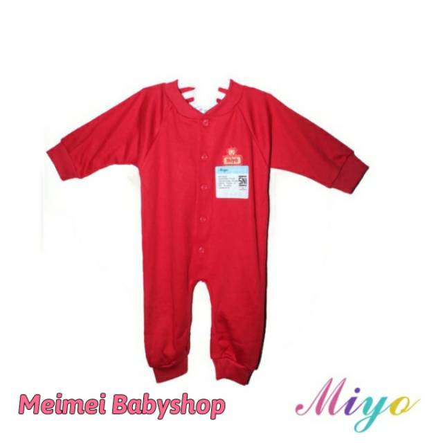 Miyo Baju Kodok Panjang Buka Kaki Newborn Merah Jumper Miyo Baju Kodok Panjang Buka Kaki Newborn Merah Jumper