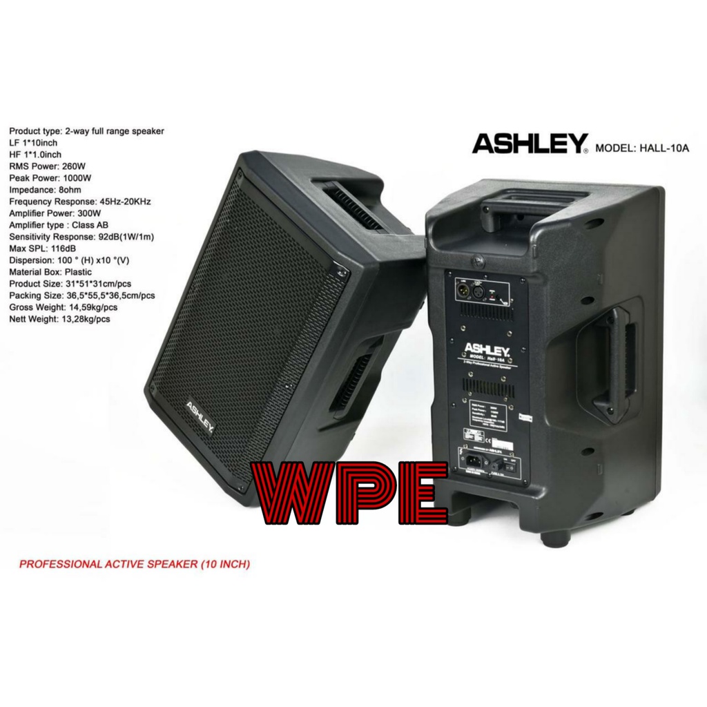 Speaker Aktif ASHLEY HALL 10A HALL10A 10inch Original