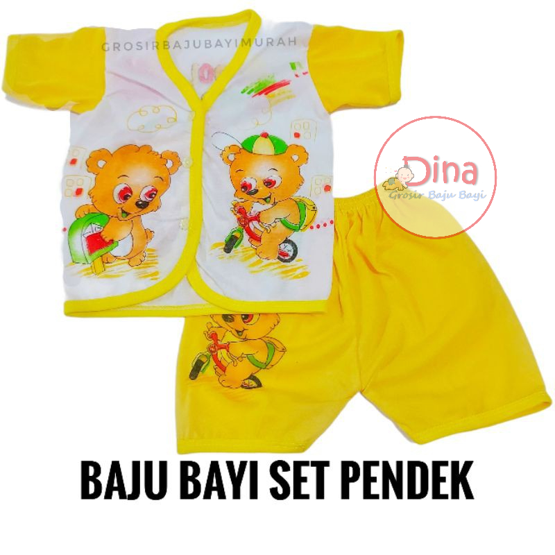 baju bayi newborn SETELAN pendek WARNA perlengkapan bayi baru lahir