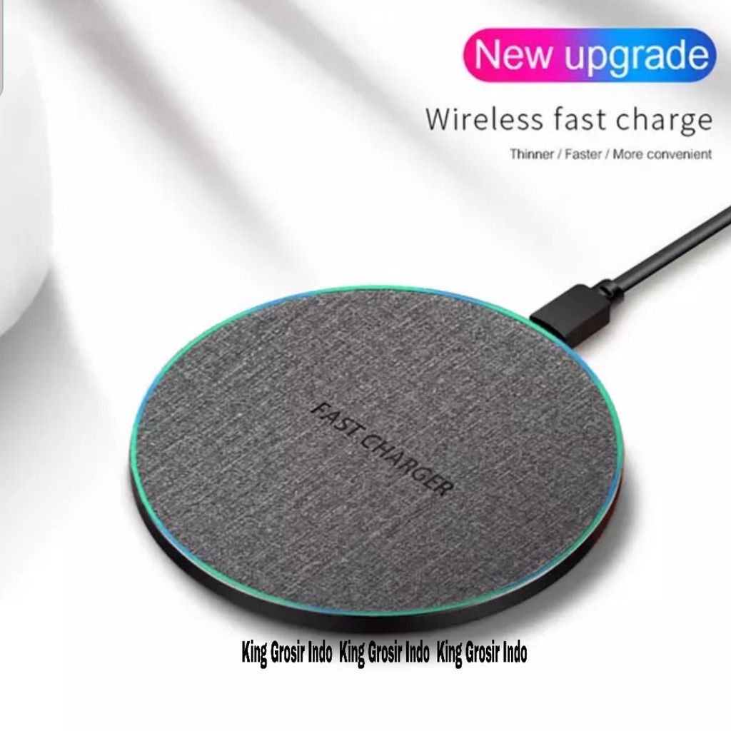 Wireless Charger 10 Watt Fast Charging For Samsung Iphone Oppo Xiaomi Realme Airpods Dll