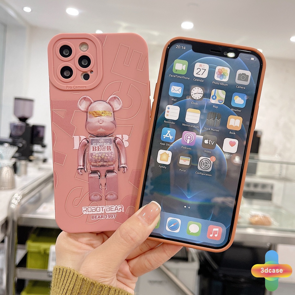 Soft Case Compatible For IPhone XR 11 12 13 PRO MAX 6 7 6S 8 Plus X XS MAX Se 2020 6SPlus 7Plus 6Plus 8Plus XSMAX Cartoon Robot Bear Angel Eyes Case Cover