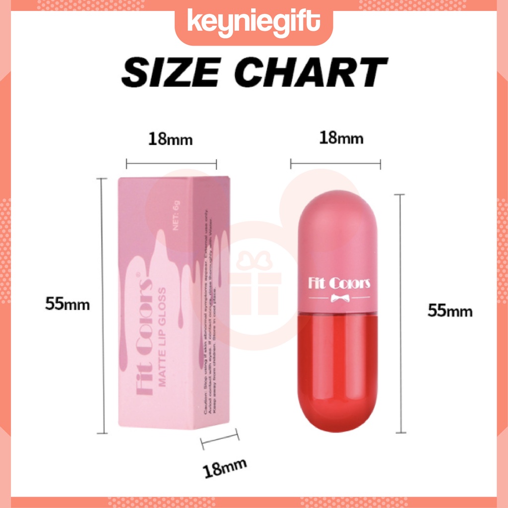 Fit Colors Capsule Lipstick Lip Matte 5 Colors Lipstik Kapsul Unik Fitcolors FC007