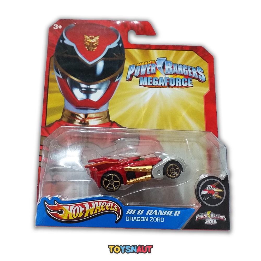 HW Hotwheels Power Rangers Megaforce Red Ranger Dragon Zord Diecast