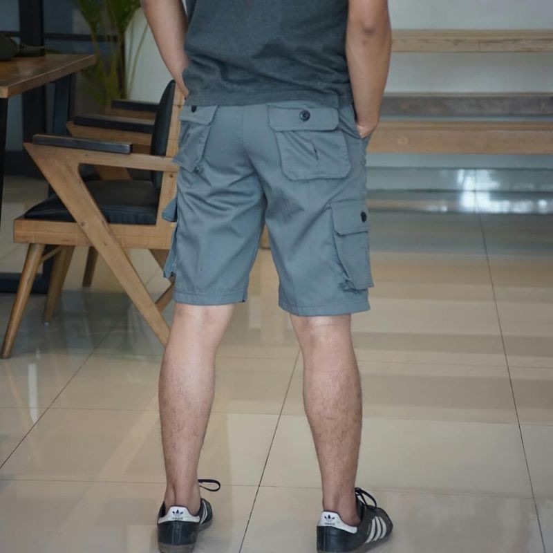 PROMO BAYAR DITEMPAT CELANA CARGO PENDEK SIZE 27-34 HITAM MOCA GREY CREAM