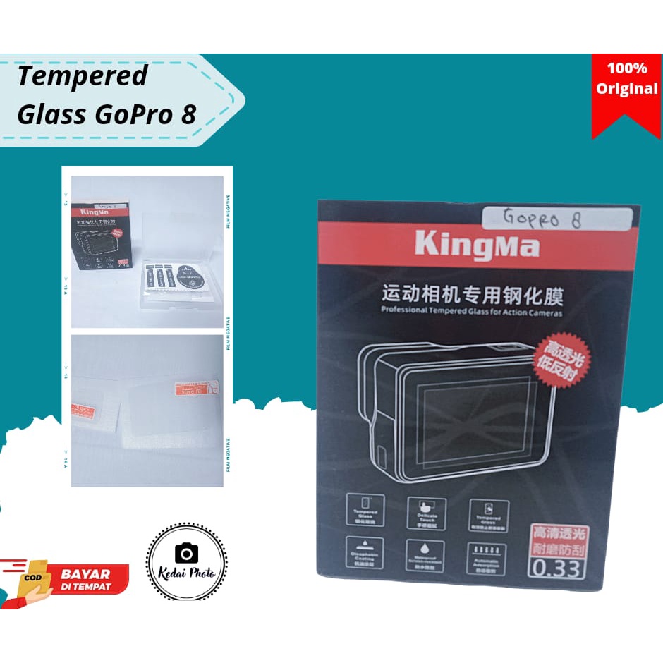 ANTI GORES GOPRO 8 TEMPERED GLASS KINGMA