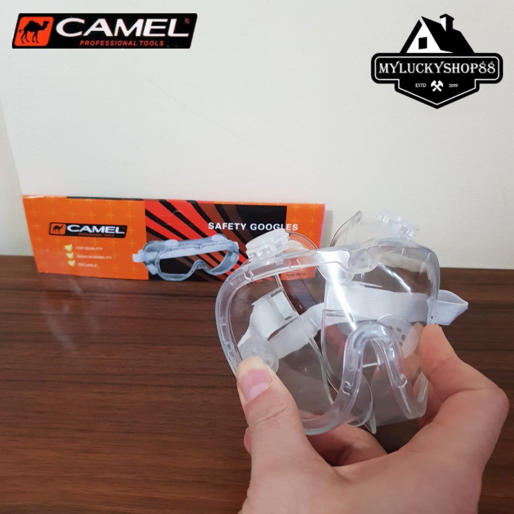 Camel Kacamata Goggle Anti Fog Kacamata Las Safety Medis Laboratorium