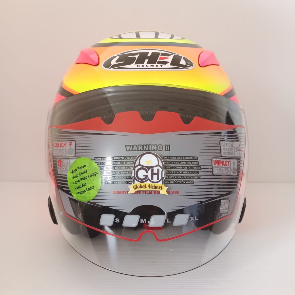 Helm Shell Rover Motif 808 Pink Fluo Shel Rover