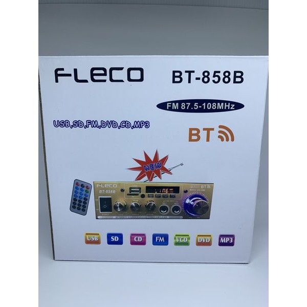 Power Amplifier Fleco BT-858B Ampli Bluetooth Fleco BT 858B AC &amp; DC