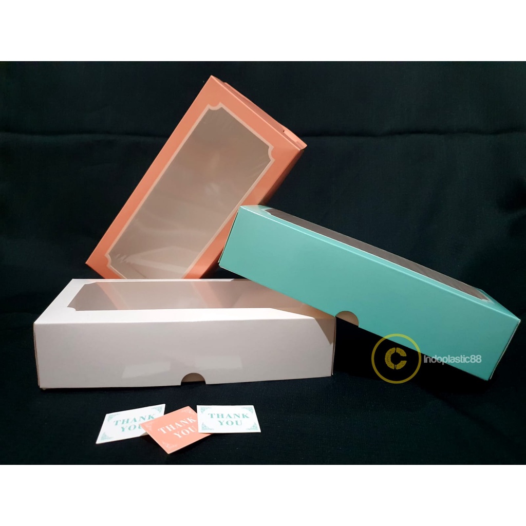 Jual Box Bolu Gulung warna Ivory / Roll Cake Box/ Kotak kue brownies