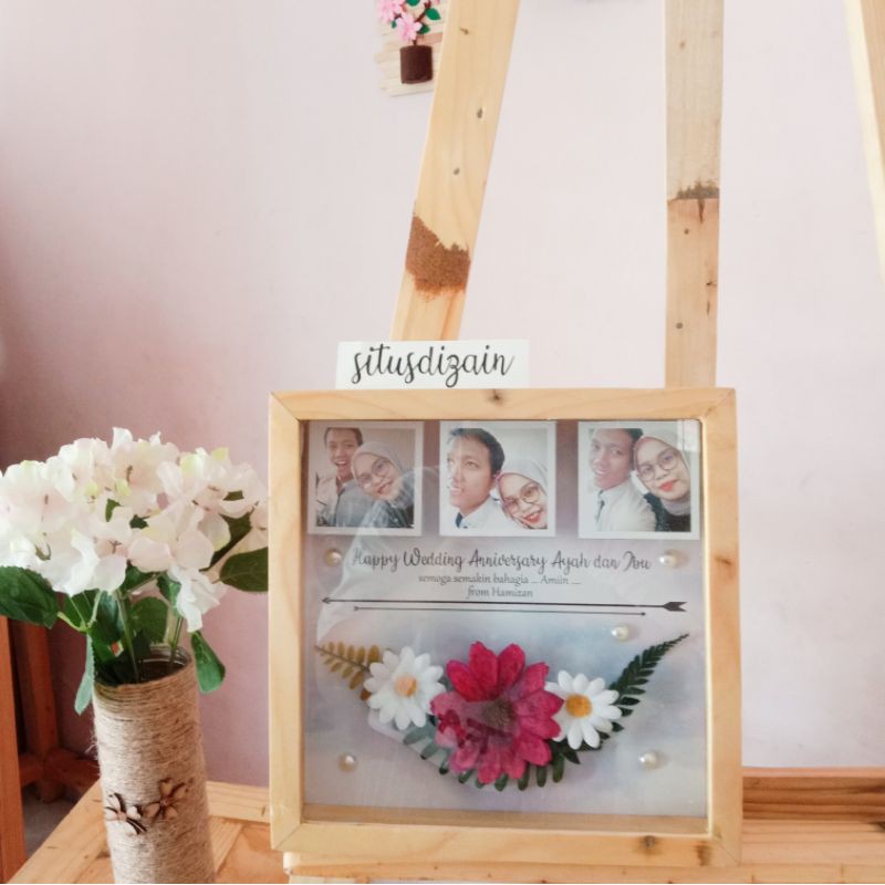 Flower pop up frame / kado wisuda / kado unik