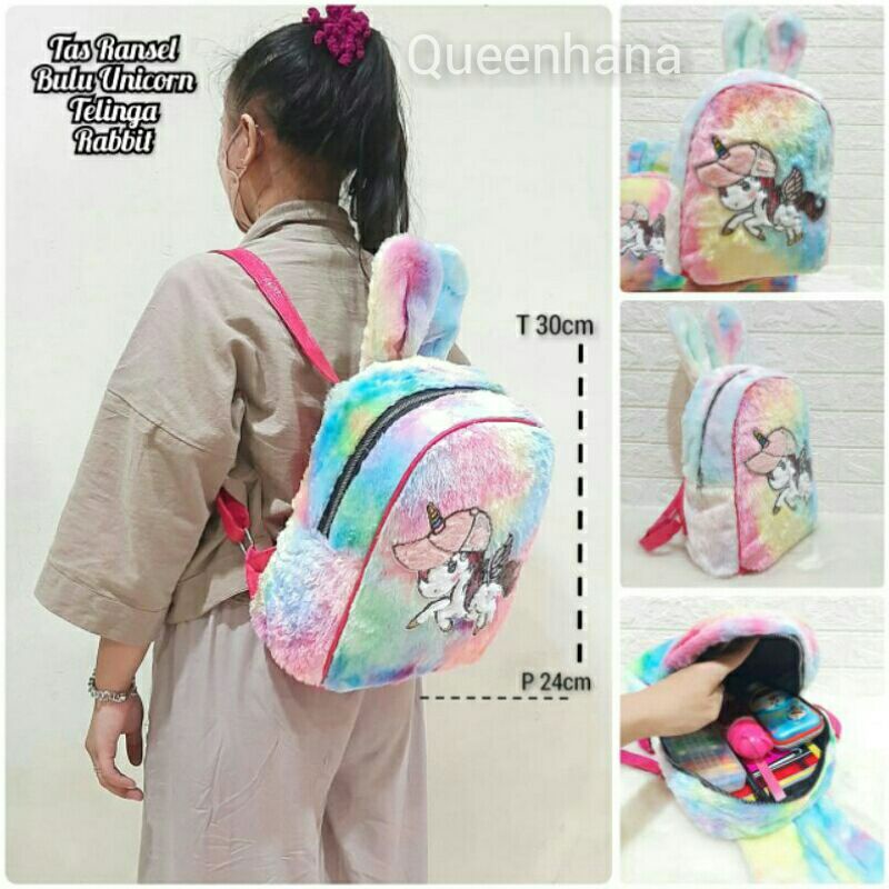 Tas Ransel Anak Tas Ransel Bulu Tas Ransel Unicorn