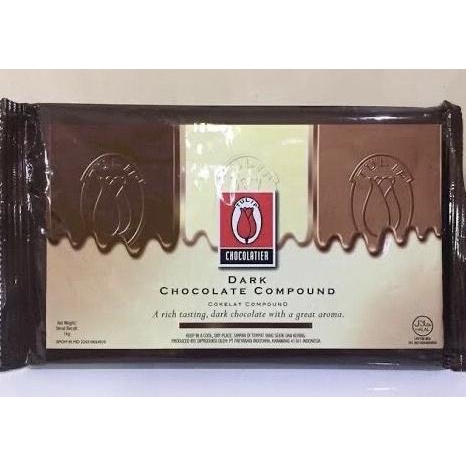 

DCC Dark Coklat Compound 1kg Tulip kemasan