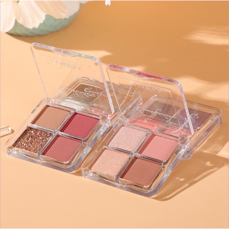 ✨NAGIHI✨ Mini Eyeshadow Lameila 4 Warna Pigmented Eyeshadow Korea 4 Color Lameila Eyeshadow Korean Eyeshadow