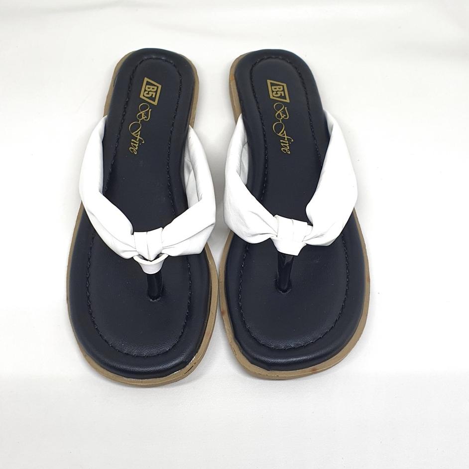 EKW Pollenzo - Selena Teplek Lia-004 Jepit Pita / B5 Original Sandal Wanita Teplek Japit Putih Limit