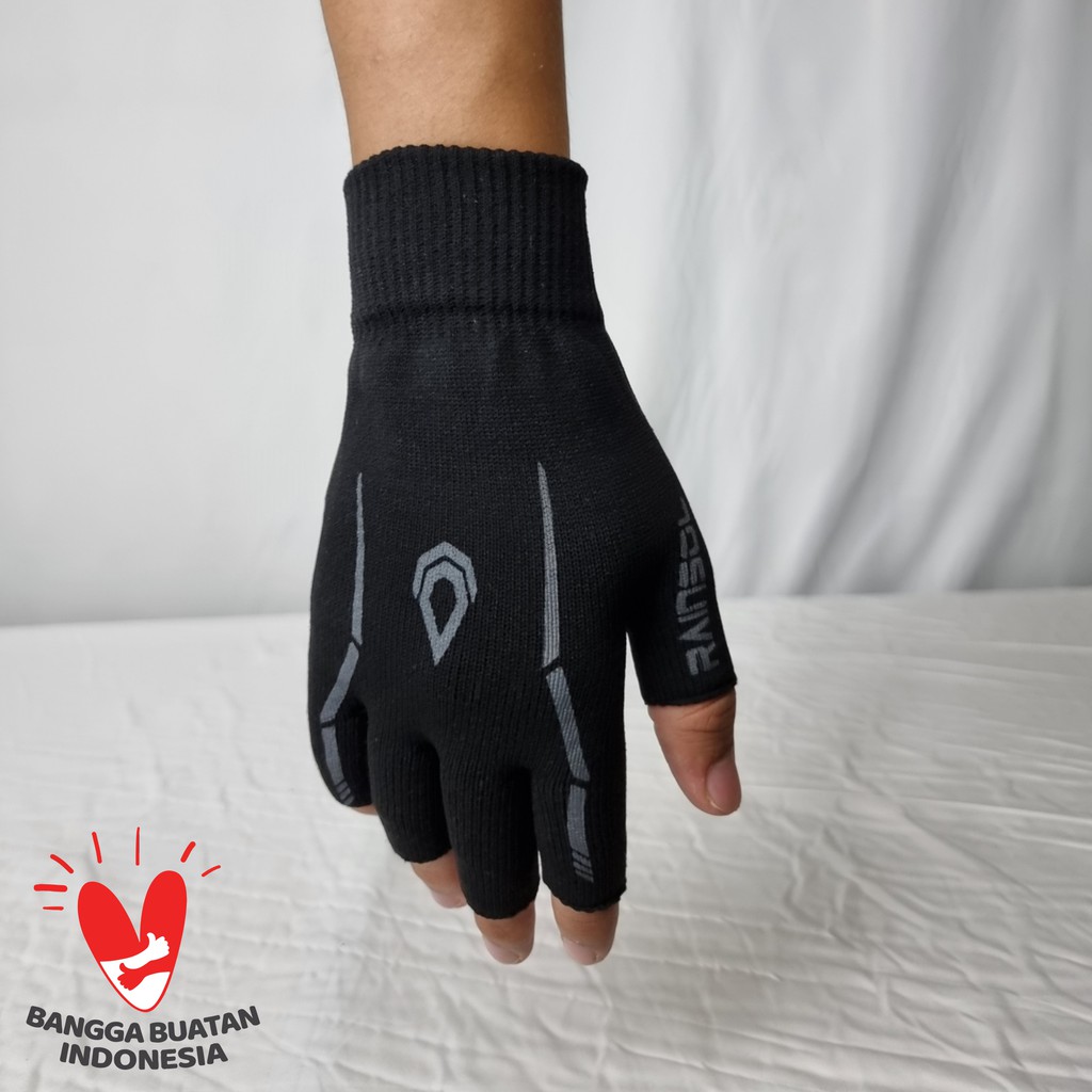 Half Gloves RS v1 | Sarung Tangan Sepeda Motor Anti Slip | Half Finger