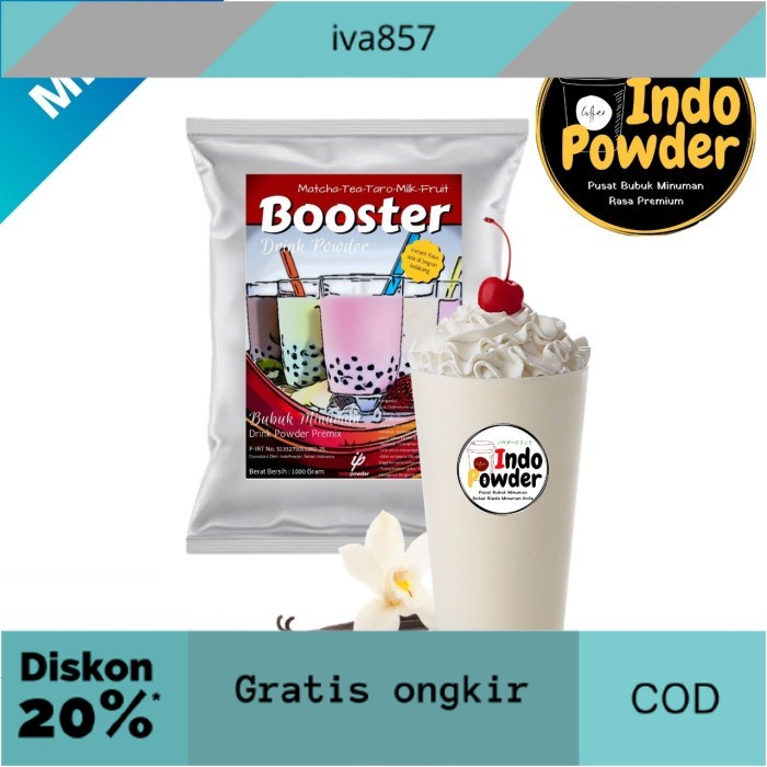 

PROMO Bubuk Minuman aneka rasa VANILLA 1 kg - Bubble Drink 1kg - Indopowder GRATIS ONGKIR
