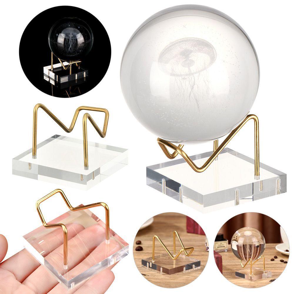 Suyo Crystal Ball Base Batu Akik Transparan Properti Fotografi Akrilik Display Stand