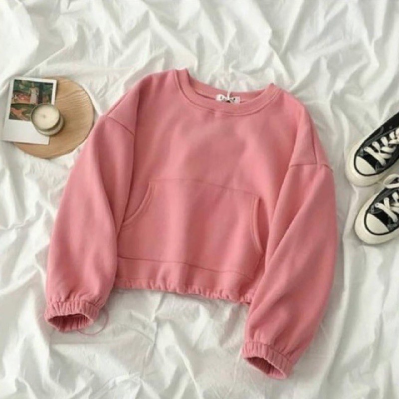 Tq88indonesia Baju Sweater Wanita Terbaru / SUNWO CROOPE SWEATER / Switer Cewek / Ootd Terbaru / Outfit Kekinian / Pakaian Casual Wanita