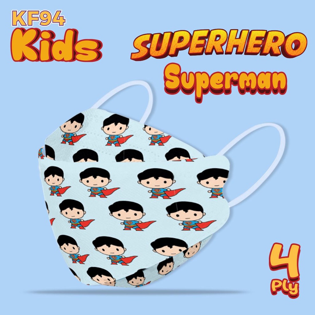 KF94 SUPERHERO ONCARE CAREION /10 - MASKER KF94 ONCARE 4PLY ANAK SERIES DISNEY HERO LIMITED EDTION