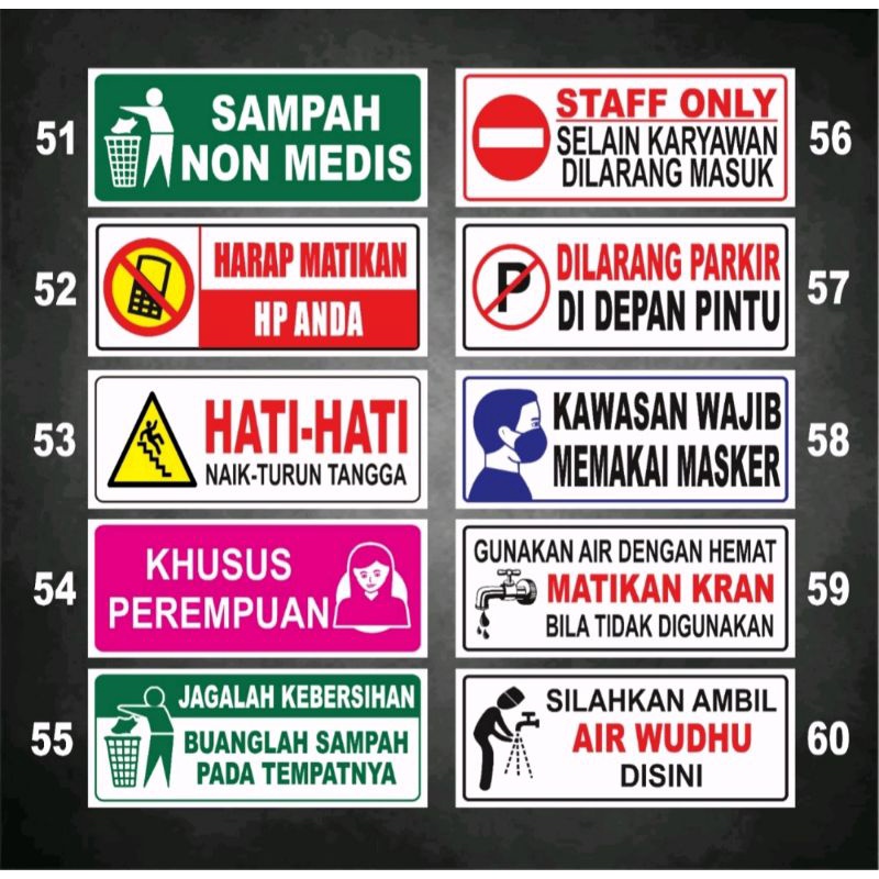 

Acrylic sign board | Papan nama akrilik | Mika UK.22×9cm BANYAK PILIHAN TULISAN