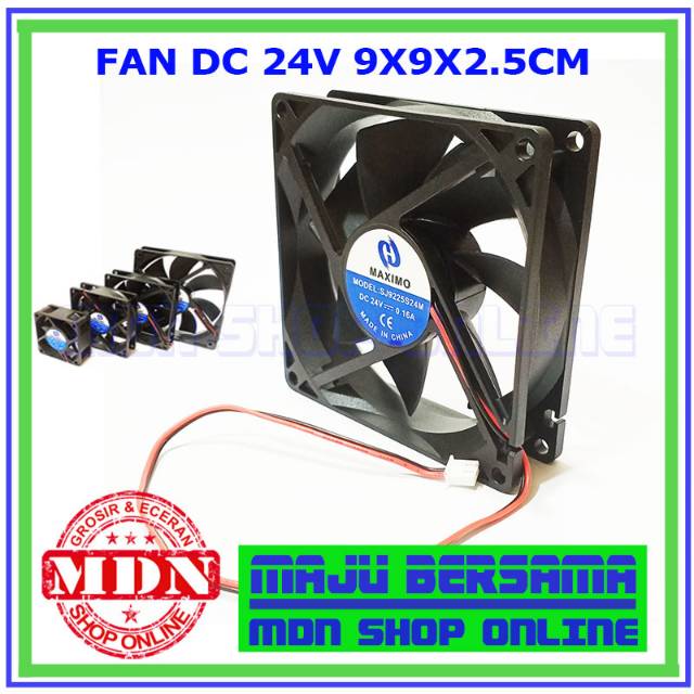 Fan Dc 24V 9cm - Kipas Dc 24V 9cm 9X9X2.5cm Original