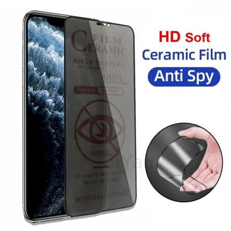 Ceramic Glass ANTI SPY Oppo A52/A92 Anti gores Glare Full Screen Spy