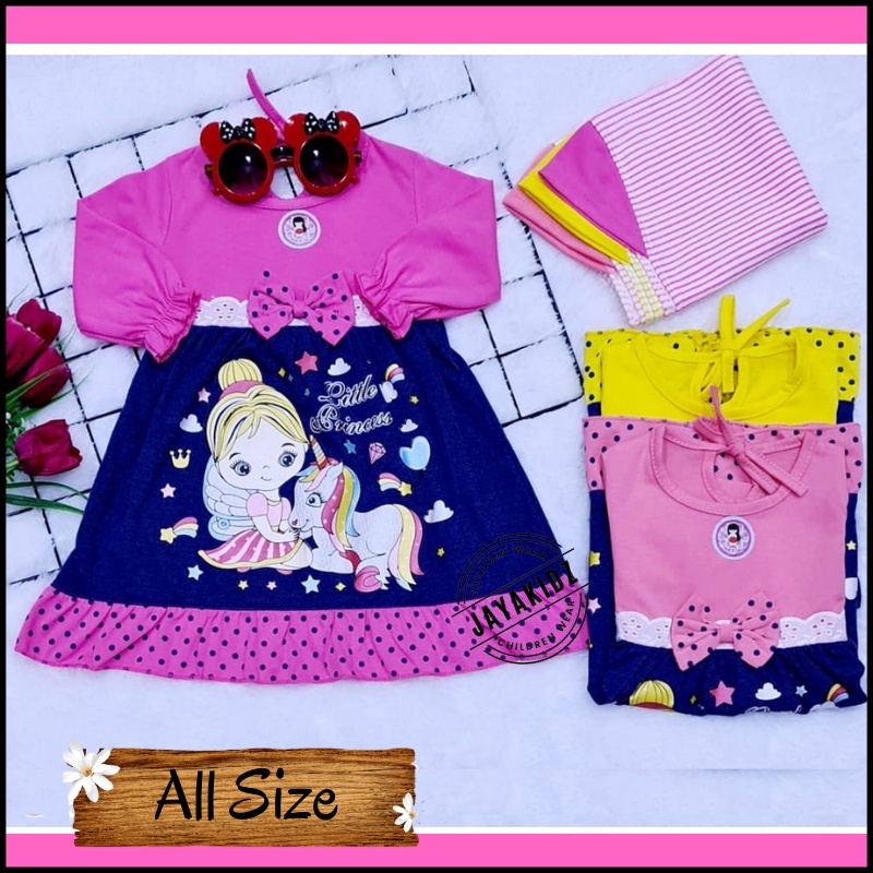 Gamis Bayi Perempuan Usia Baby Newborn 0 6 12 Bulan - Baju Muslim Dres Anak Bayi Perempuan 0 3 6 12 Bulan 1 Tahun-1