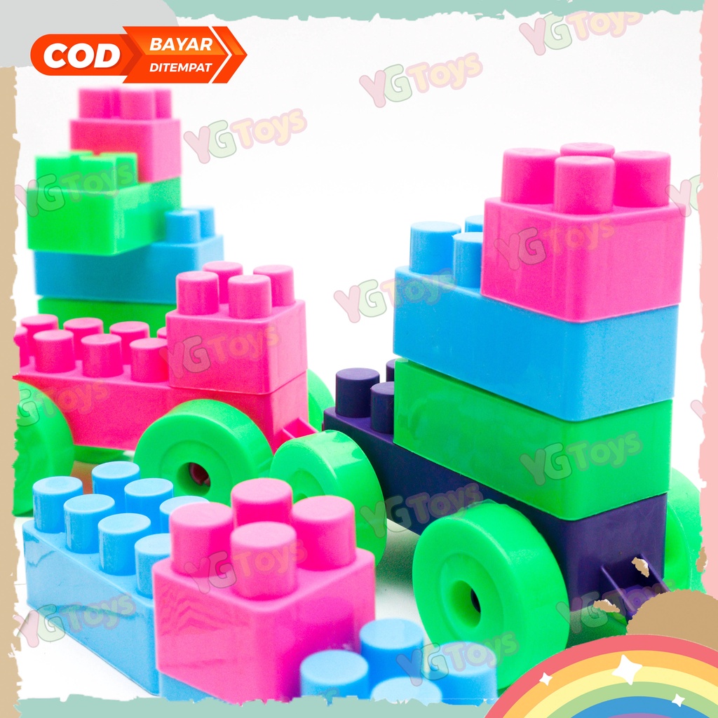 YGtoys Mainan Anak Balok Susun Ukuran Besar Building Block Blocks Blok Puzzle Mainan Edukatif