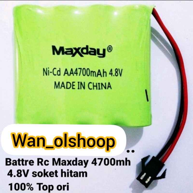 Batre Rc Aa rakit 4 Maxday 4700mh 4.8v battre mobil remot control