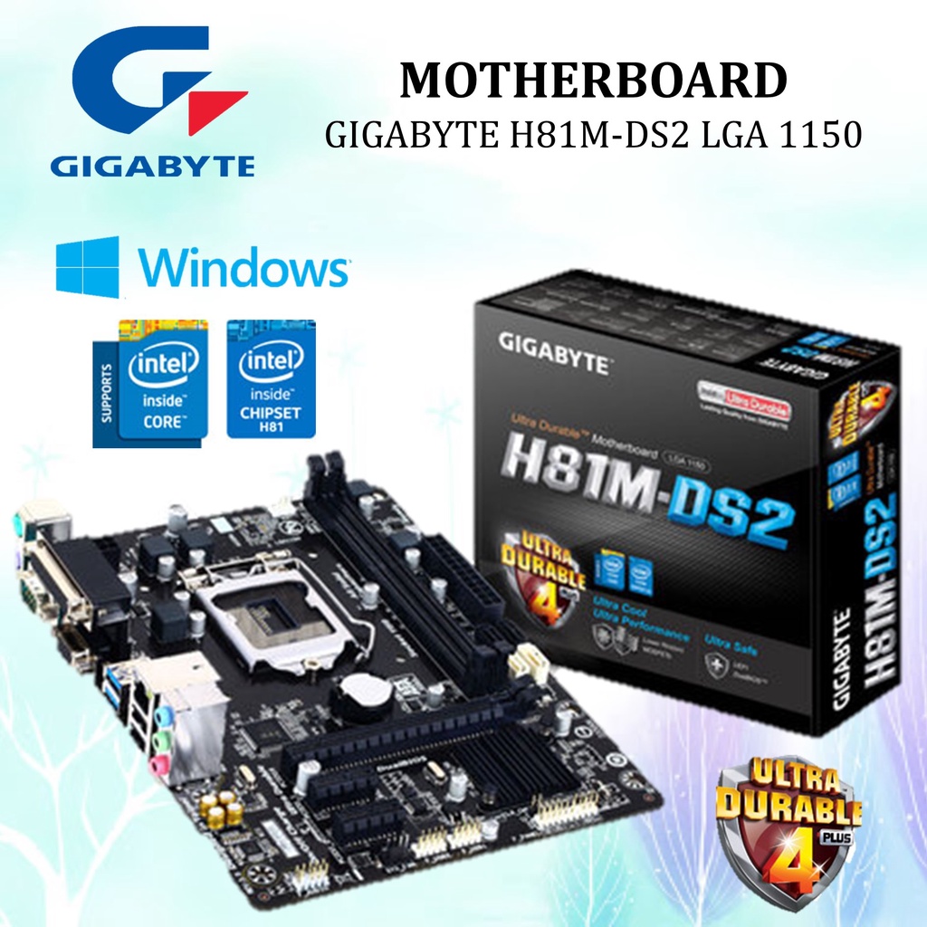 GIGABYTE MOTHERBOARD H81M-DS2 LGA115