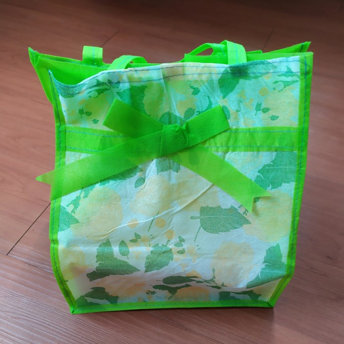 

PROMO tas kain/ tas spunbond /goodie bag 22x22 cm - Hijau