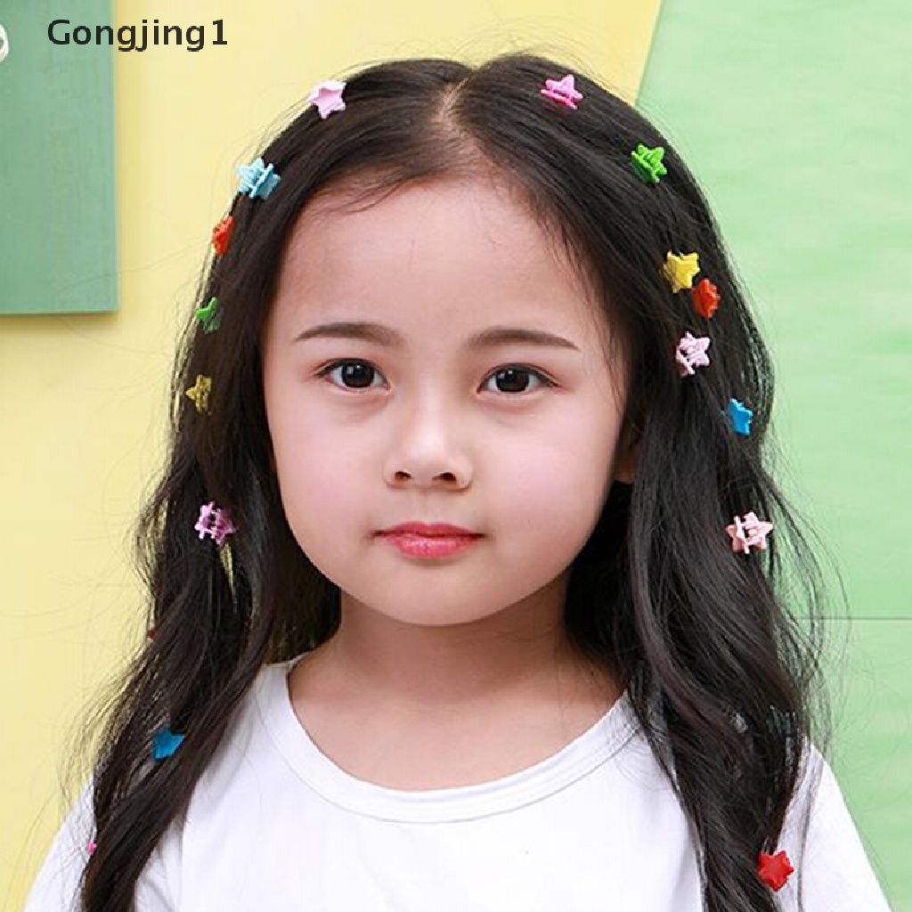 Gongjing1 30 / 100 Pcs Jepit Rambut Mini Model Bunga Untuk Bayi / Anak Perempuan