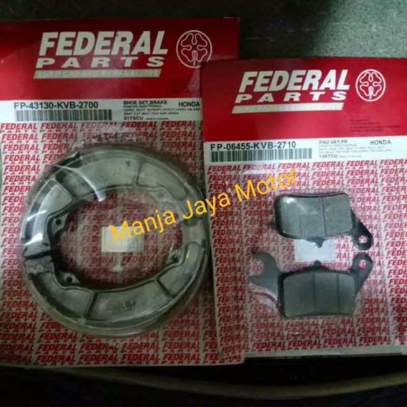 Paket kampas rem depan &amp; belakang for Vario 110/125/150 old lama/beat/f1/esp/pop/street/scoopy/f1